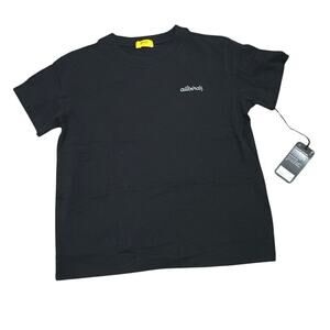 ALLBIRDS Allgood Organic Cotton Logo Tee Shirt Natural Black Size Small New